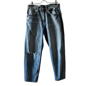 Gap High Rise Barrel Jeans Medium Wash Denim Size 28